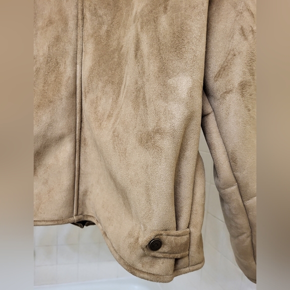 New York Classics soft Suede men's jacket sherpa lining. Size XL. - Picture 12 of 14
